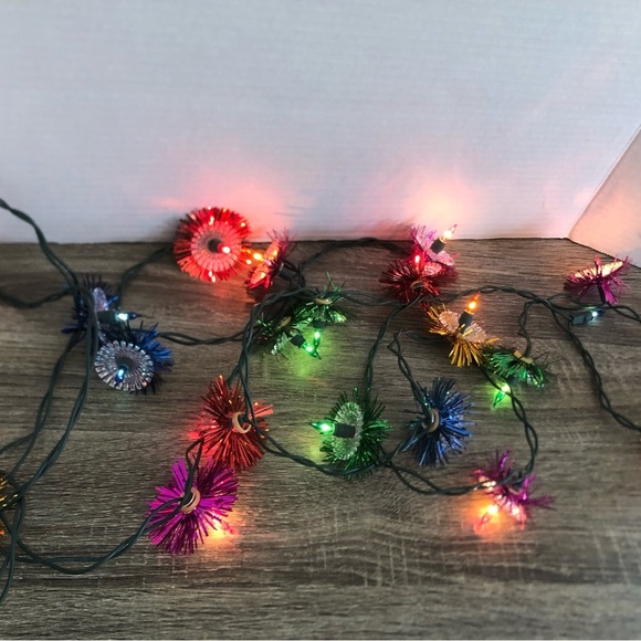 Vtg Multicolour Holiday String Lights with Reflectors - Picture 1 of 8